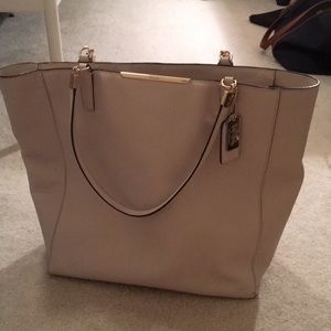 Coach Tote Cream leather with gold accents